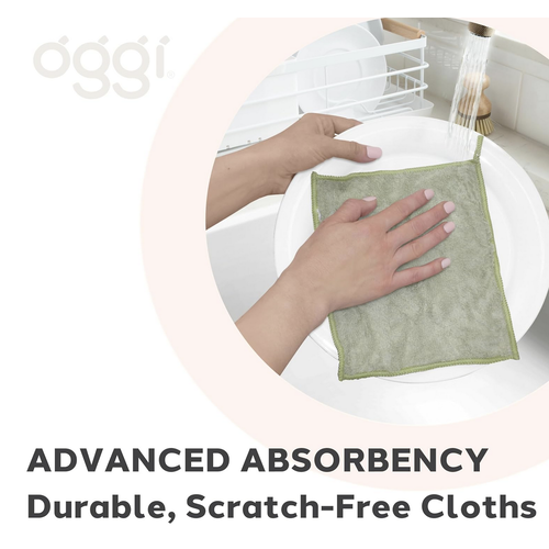 Oggi Bamboo Kitchen Cloths Sage 6pc