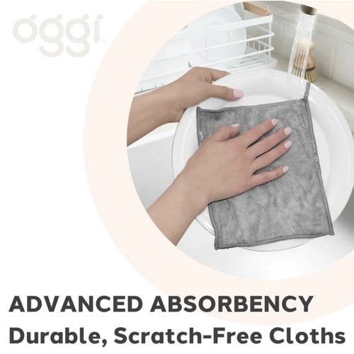 Oggi Bamboo Kitchen Cloths Grey 6pc