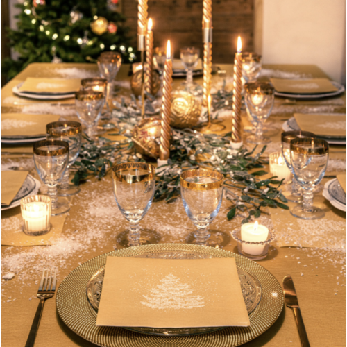 Napkin Dinner Paviot Sapin Roi Des Forets Or Napkin Dinner Paviot Sapin Roi Des Forets Or