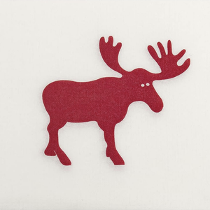 Napkin Dinner Paviot Moose Red