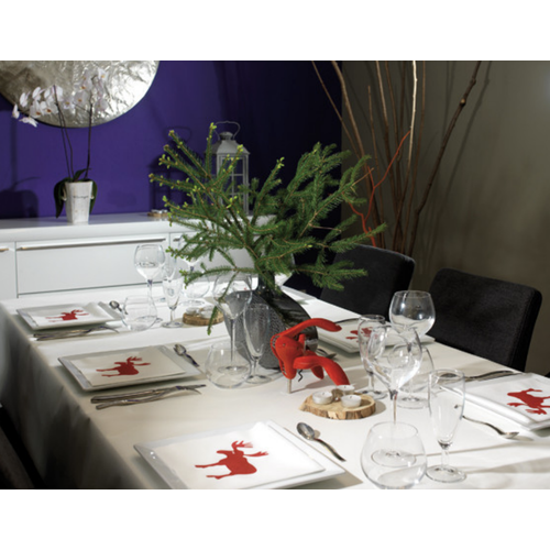 Napkin Dinner Paviot Moose Red