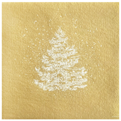 Napkin Cocktail Paviot Sapin Roi Des Forets Or Napkin Cocktail Paviot Sapin Roi Des Forets Or