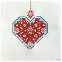 Napkin Cocktail Paviot Coeur Brodé