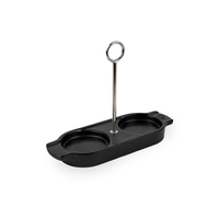 Linea Ceramic Salt and Pepper Mill Tray Satin Black