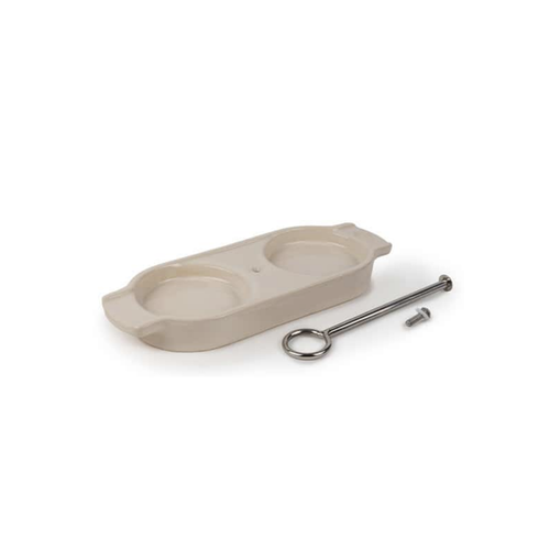 Peugeot Linea Ceramic Salt and Pepper Mill Tray Ecru
