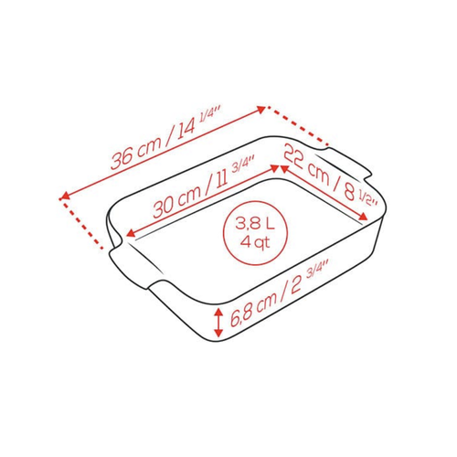 Peugeot Appolia Large Rectangular Baking Dish Blue