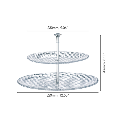 Nachtmann Bossa Nova 2 Tier Cake Stand