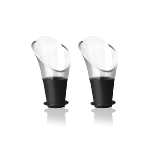 Vacuvin Wine Server Crystal Black Set of 2