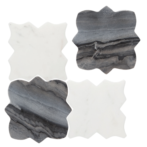 Now Designs Tesselate Marble Coasters Set of 4