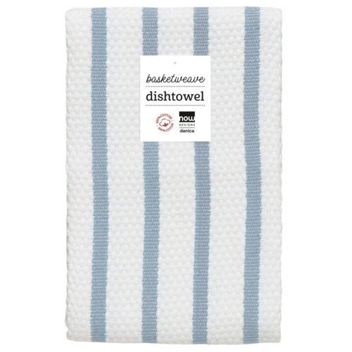 Now Designs Tea Towel Basketweave Slate Blue