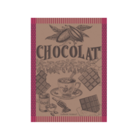 Garnier Thiebaut Tea Towel Tasse De Chocolat Fuchsia
