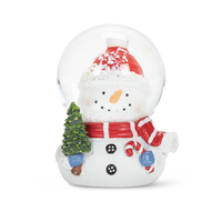Mini Snowman Head in Snow Globe