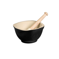 Emile Henry Mortar & Pestle Truffle Black
