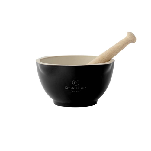 Emile Henry Emile Henry Mortar & Pestle Truffle Black