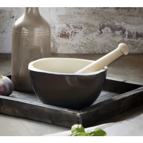 Emile Henry Emile Henry Mortar & Pestle Truffle Black