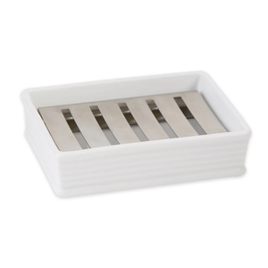 Endurance Stoneware Soap Dish White