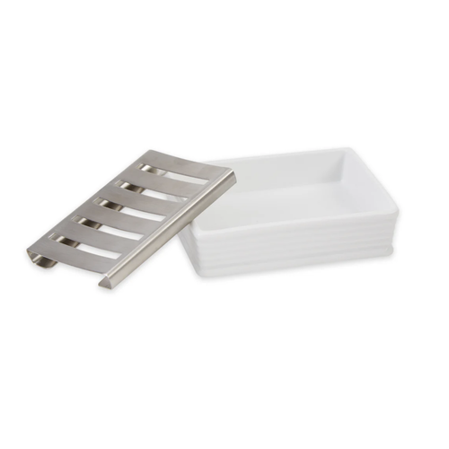 Endurance Stoneware Soap Dish White