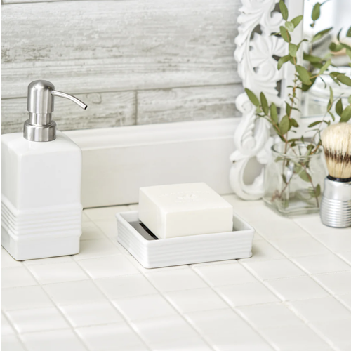 Endurance Stoneware Soap Dish White