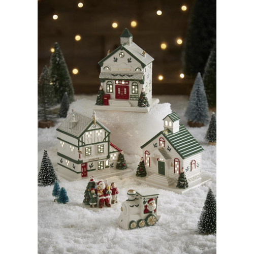 Spode Christmas Tree LED Village School House Spode Christmas Tree LED Village School House