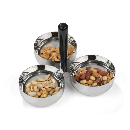Nambe Circa Divided Nut Bowl
