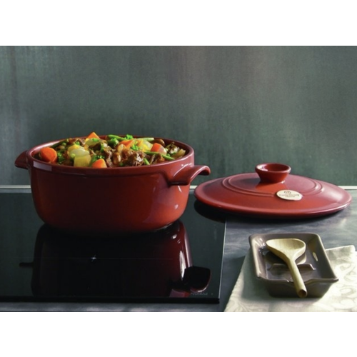 Emile Henry EMILE HENRY Grand Cru Red Oval Stewpot  6L Emile Henry EMILE HENRY Grand Cru Red Oval Stewpot  6L