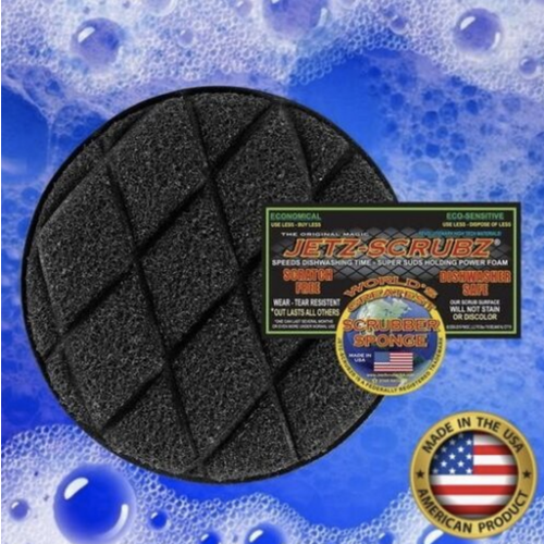 Jetz Scrubz The Original Magic Jetz Scrubber Sponge Round Blue Jetz Scrubz The Original Magic Jetz Scrubber Sponge Round Blue