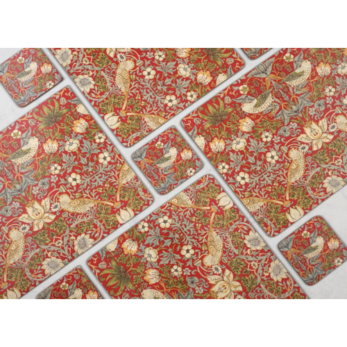 Pimpernel Placemats Red Morris Strawberry Thief Set of 4 Pimpernel Placemats Red Morris Strawberry Thief Set of 4