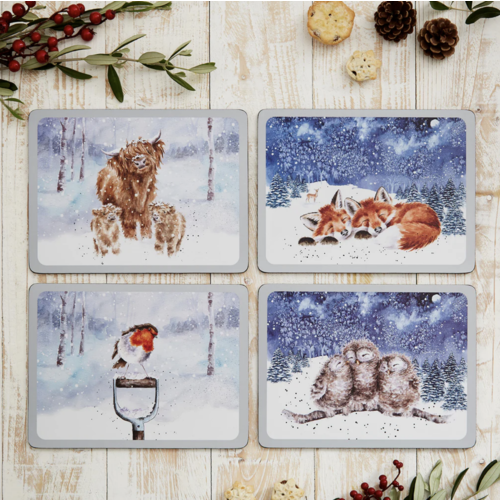 Wrendale Placemats Winter Skies Set of 4