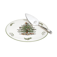 Christmas Tree Cake Plate and Server Set