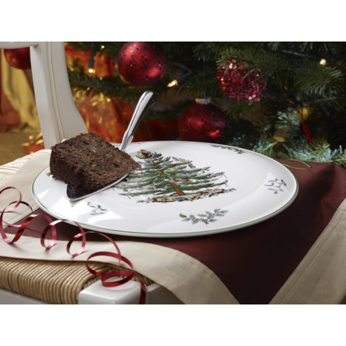 Spode Christmas Tree Cake Plate and Server Set Spode Christmas Tree Cake Plate and Server Set