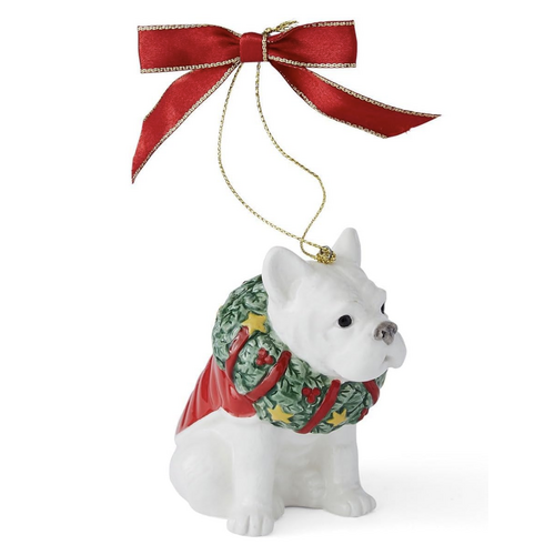 Spode Christmas Tree French Bulldog Ornament