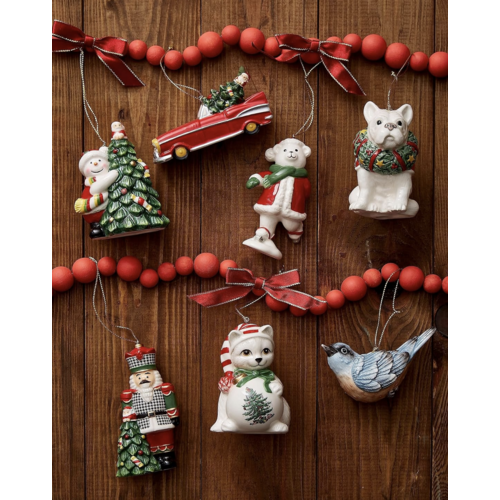Spode Christmas Tree French Bulldog Ornament