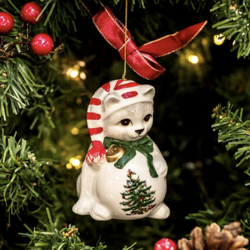 Spode Christmas Tree Playful Kitten Ornament Spode Christmas Tree Playful Kitten Ornament