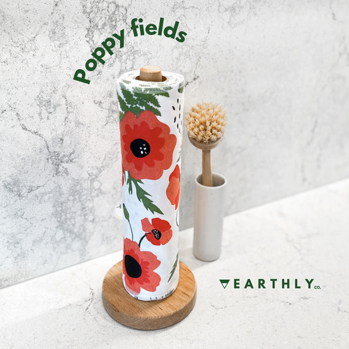 Earthly Co. Notpaper Towel 10 Pack Poppy Fields
