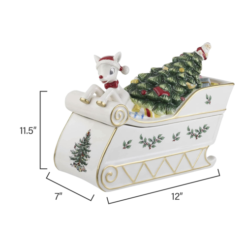 Spode Christmas Tree Rudolph Cookie Jar Spode Christmas Tree Rudolph Cookie Jar
