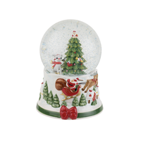 Christmas Tree Rudolph Snow Globe