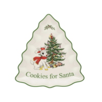 Christmas Tree Rudolph Tree Dish 9.5 Inch