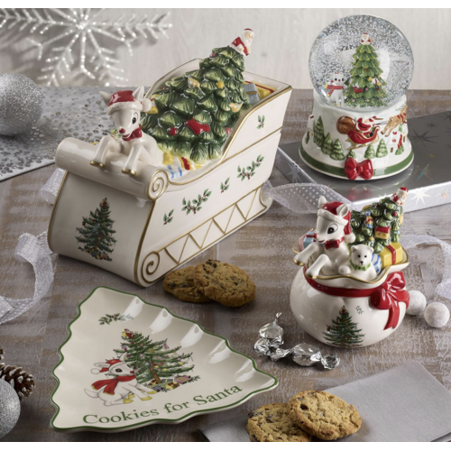 Spode Christmas Tree Rudolph Tree Dish 9.5 Inch Spode Christmas Tree Rudolph Tree Dish 9.5 Inch