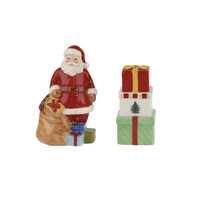 Christmas Tree Santa & Gift Salt and Pepper Set