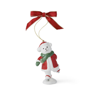 Christmas Tree Skating Teddy Bear Ornament