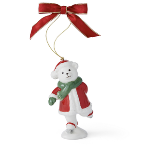 Spode Christmas Tree Skating Teddy Bear Ornament Spode Christmas Tree Skating Teddy Bear Ornament