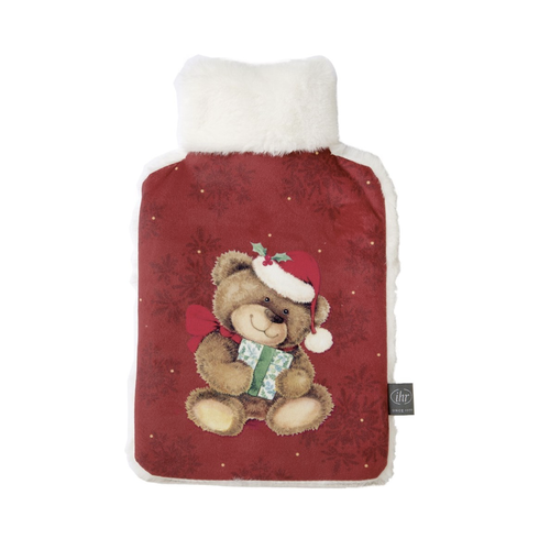 IHR Hot Water Bottle Christmas Teddy Red IHR Hot Water Bottle Christmas Teddy Red