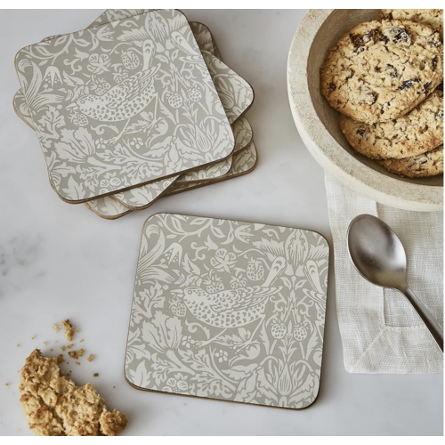 Pimpernel Coasters Pure Morris Strawberry Thief Set of 6