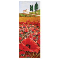Tile Hillside Poppies 6 x 16
