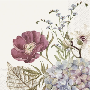 IHR Napkin Lunch Paper Belles Fleurs Cream