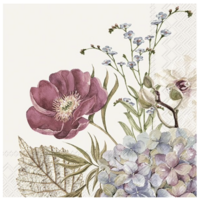 Napkin Cocktail Paper Belles Fleurs Cream