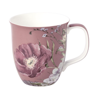 Mug Bone China Belle Fleurs Old Rose