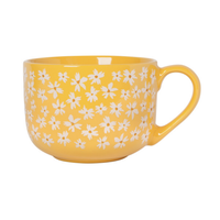 Latte Mug Full Bloom Yellow