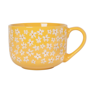 Now Designs Latte Mug Full Bloom Yellow