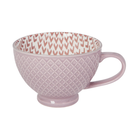 Latte Mug Stamped Mauve
